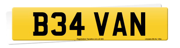 Registration number B34 VAN